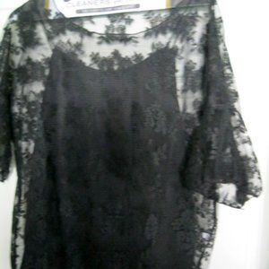 New Black Lace/Vest Tank Spagueti Straps Size XL